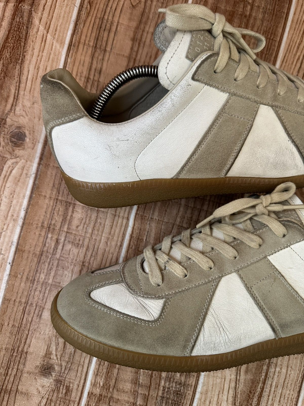 Maison Margiela Maison Margiela REPLICA GAT Gray/White Lowtop Sneaks Size US 9 / EU 42 - 10 Thumbnail
