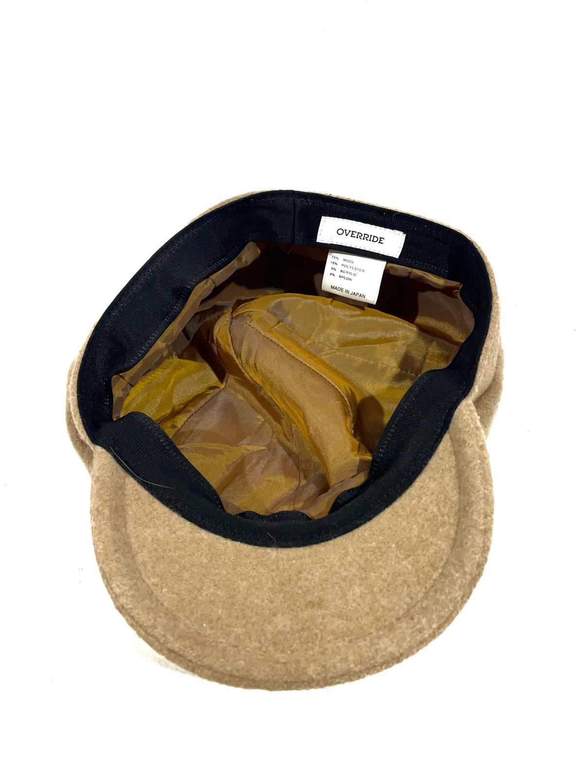 Designer × Japanese Brand Override Wool Men Beige Cap Made In Japan Size 60 Size ONE SIZE - 4 Thumbnail