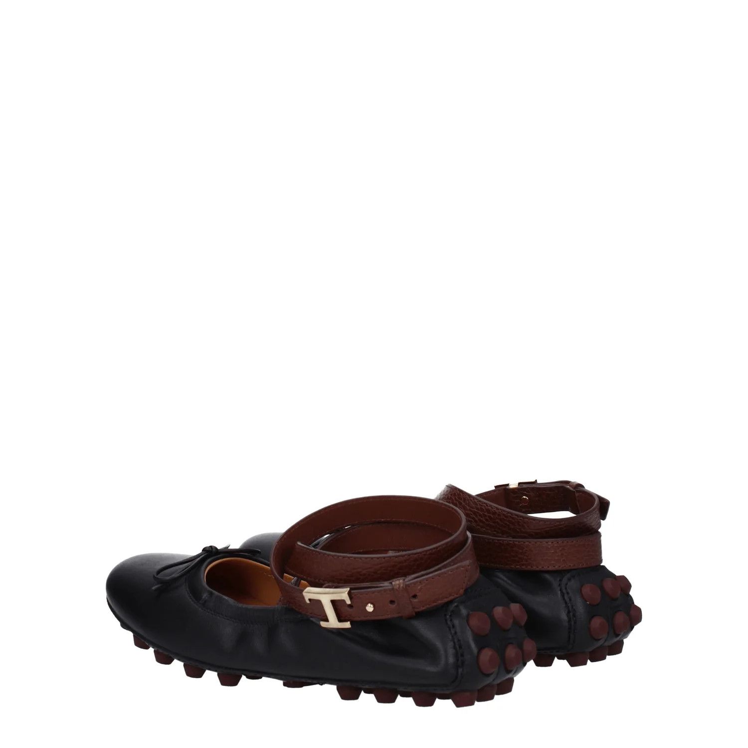 Tod's ob1o1e1224 Leather Ballet Flats in Black Size US 7 / IT 37 - 4 Thumbnail