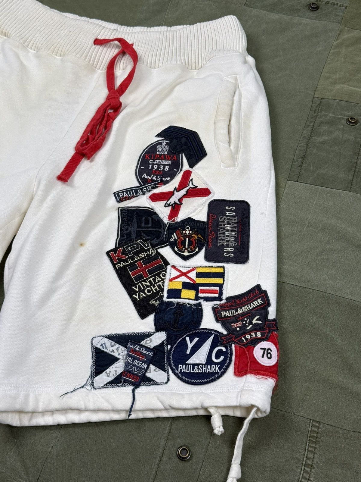 Greg Lauren × Paul & Shark Patchwork Sailor Shorts Size US 34 / EU 50 - 2 Thumbnail