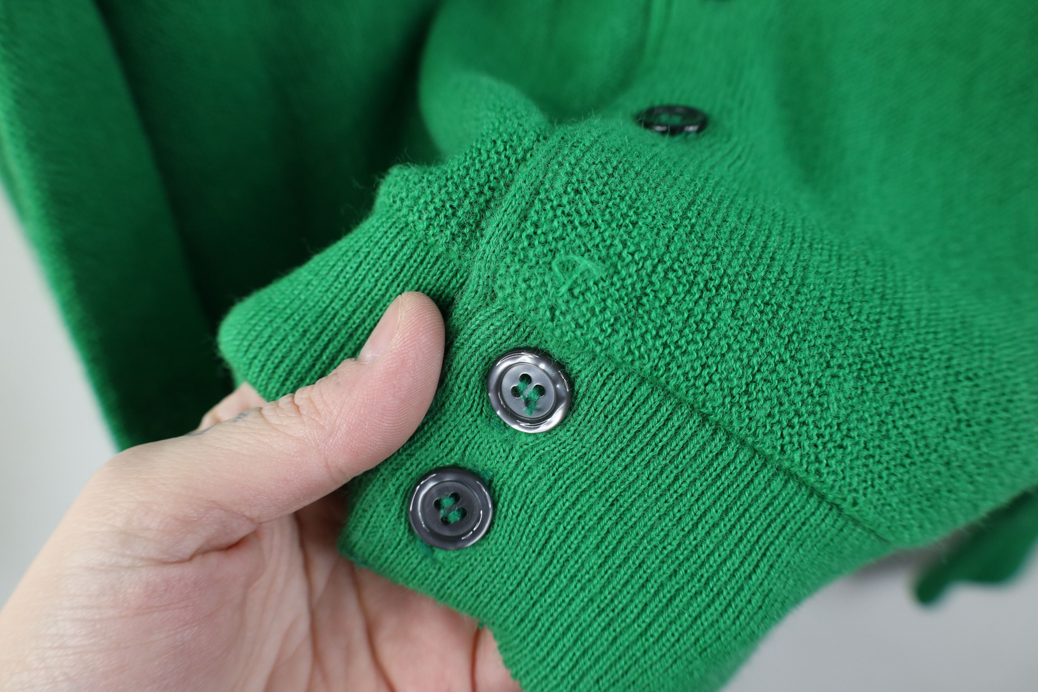 Vintage Vintage 70s Streetwear Cobain Cardigan Sweater Green USA Size US S / EU 44-46 / 1 - 4 Thumbnail