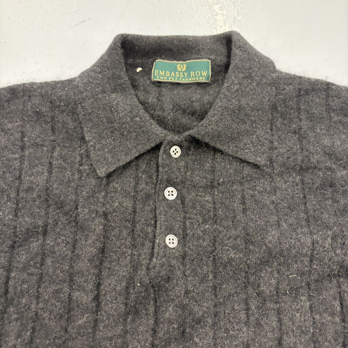 Other Vintage 90s Embassy Row Black Cashmere Collared Sweater Size US L / EU 52-54 / 3 - 2 Thumbnail