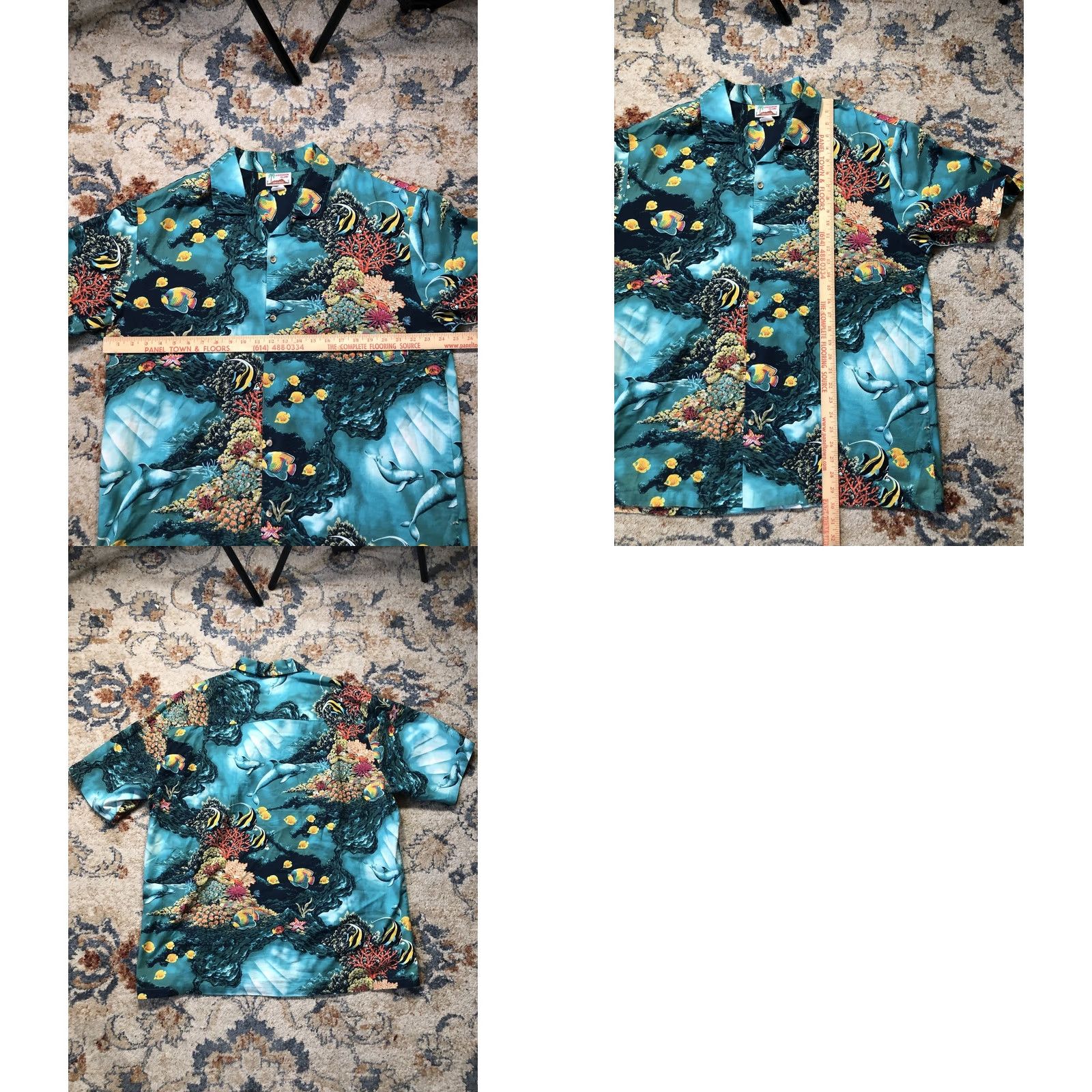 Evergreen Evergreen Island Hawaiian Shirt Mens Large Ocean Fish Coral Dolphin Tropical Size US L / EU 52-54 / 3 - 8 Thumbnail