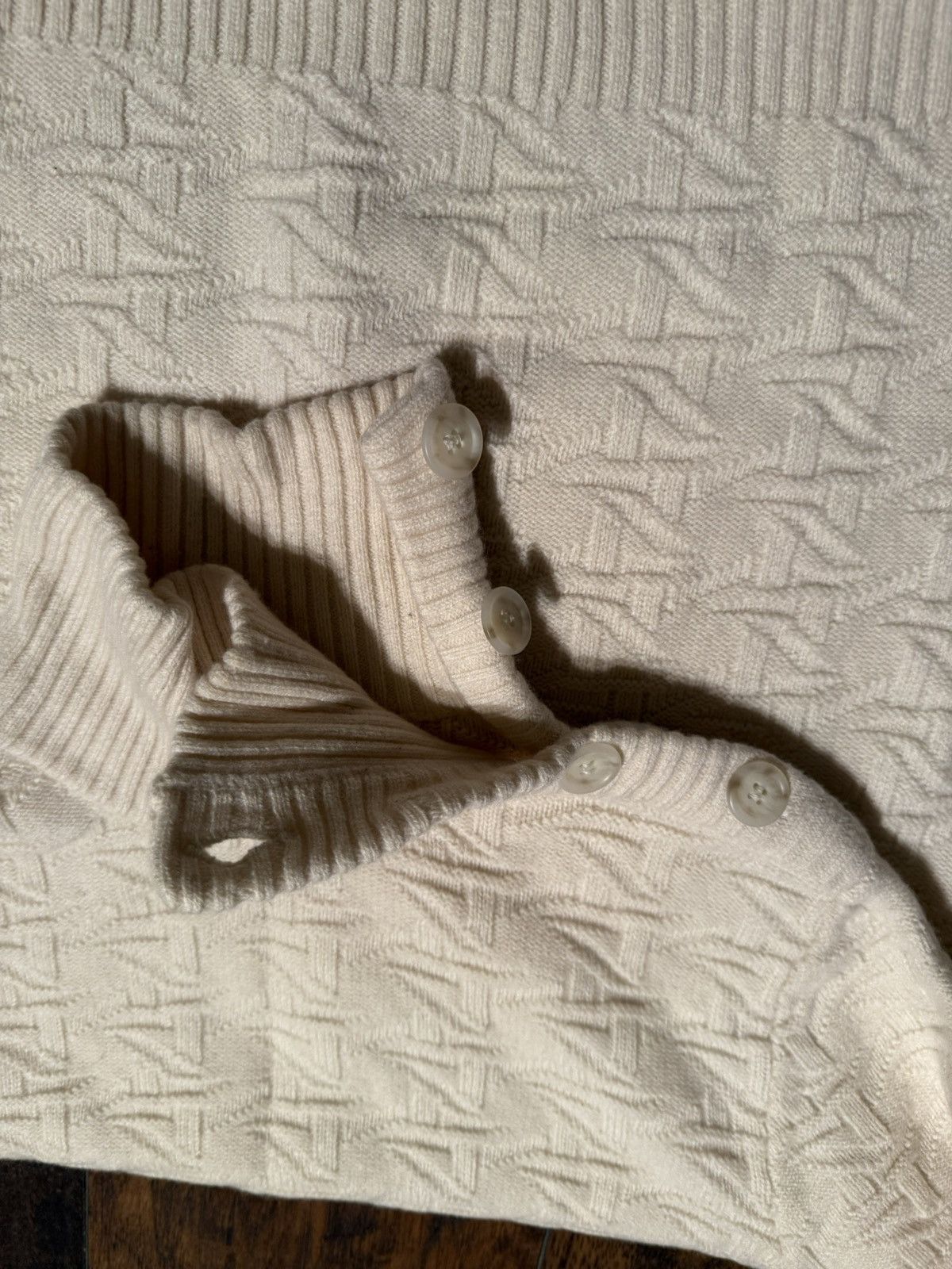 Paolo Pecora Textured knit virgin wool turtleneck Size US M / EU 48-50 / 2 - 4 Thumbnail