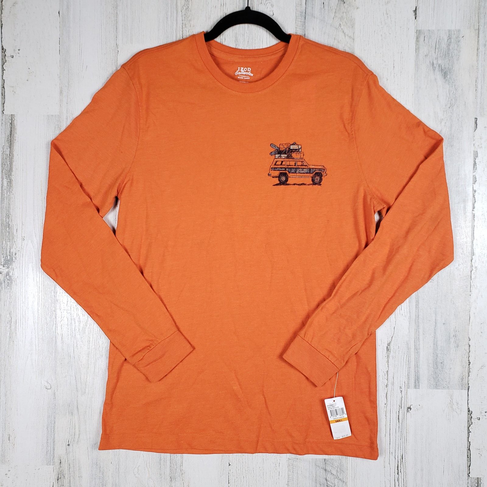 Izod NWT Izod Saltwater Orange Jeep Long Sleeve Tee Size Small Size US S / EU 44-46 / 1 - 1 Thumbnail