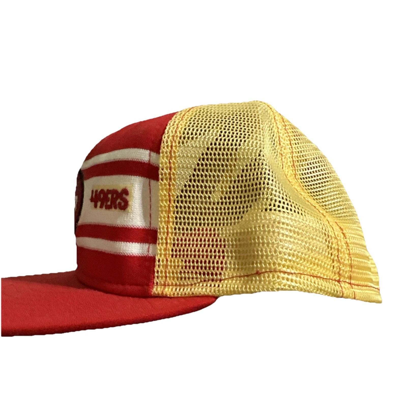 Designer 1970s San Francisco 49ers Red-Superstripe Gold Mesh Snapback Size ONE SIZE - 2 Thumbnail