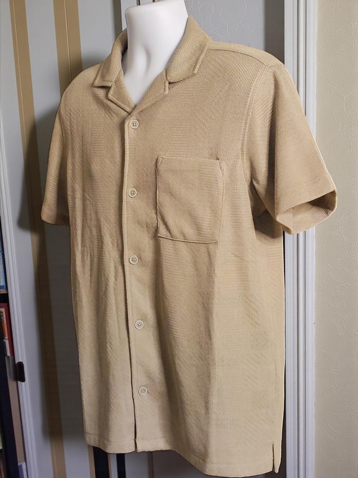 Common People Common People Beige Knit Short Sleeve Shirt - Size Small Size US S / EU 44-46 / 1 - 4 Thumbnail
