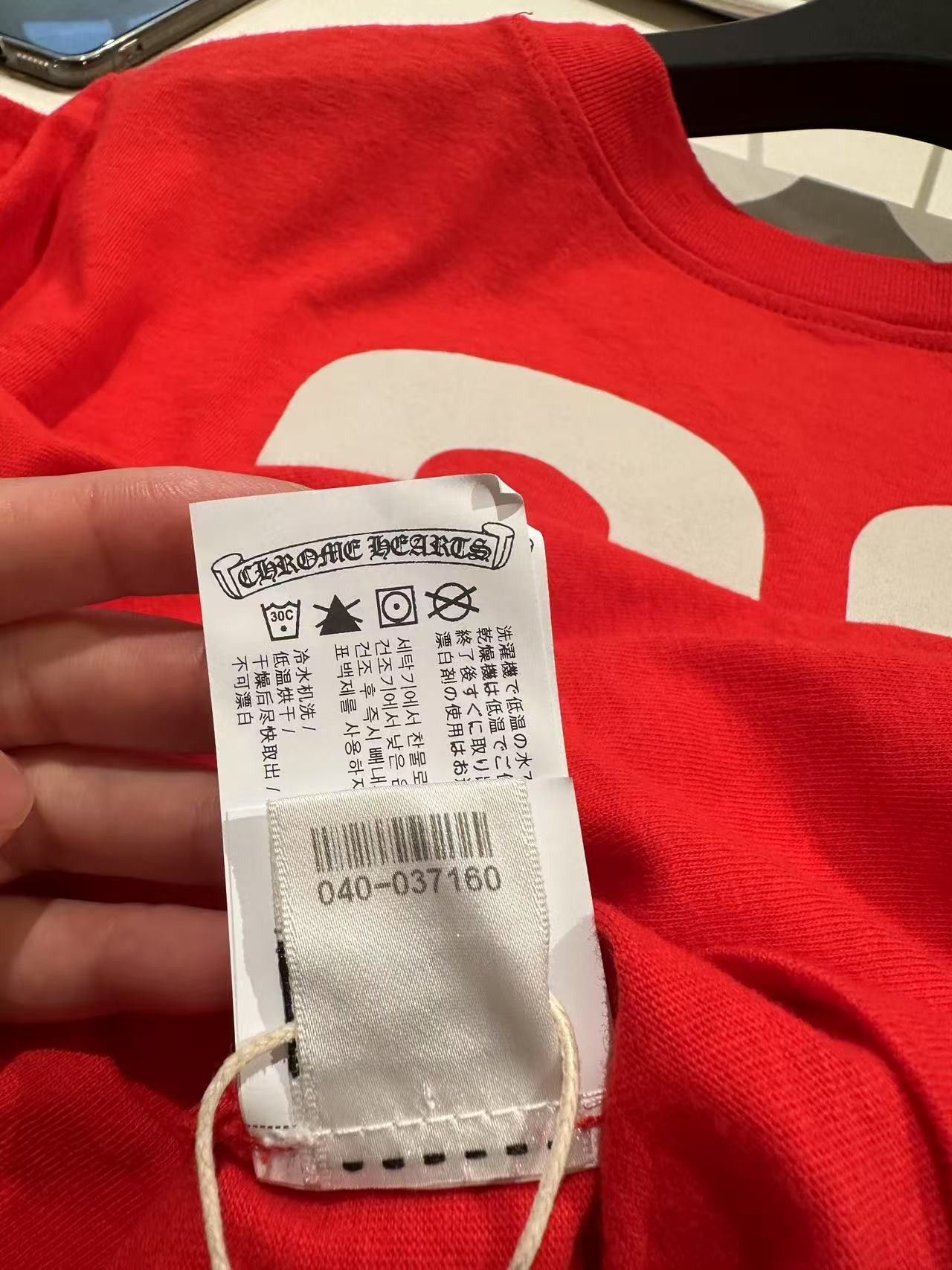 Chrome Hearts Chrome Hearts Red 33 Horseshoe Logo Long Sleeve Tee Size S / US 4 / IT 40 - 11 Thumbnail