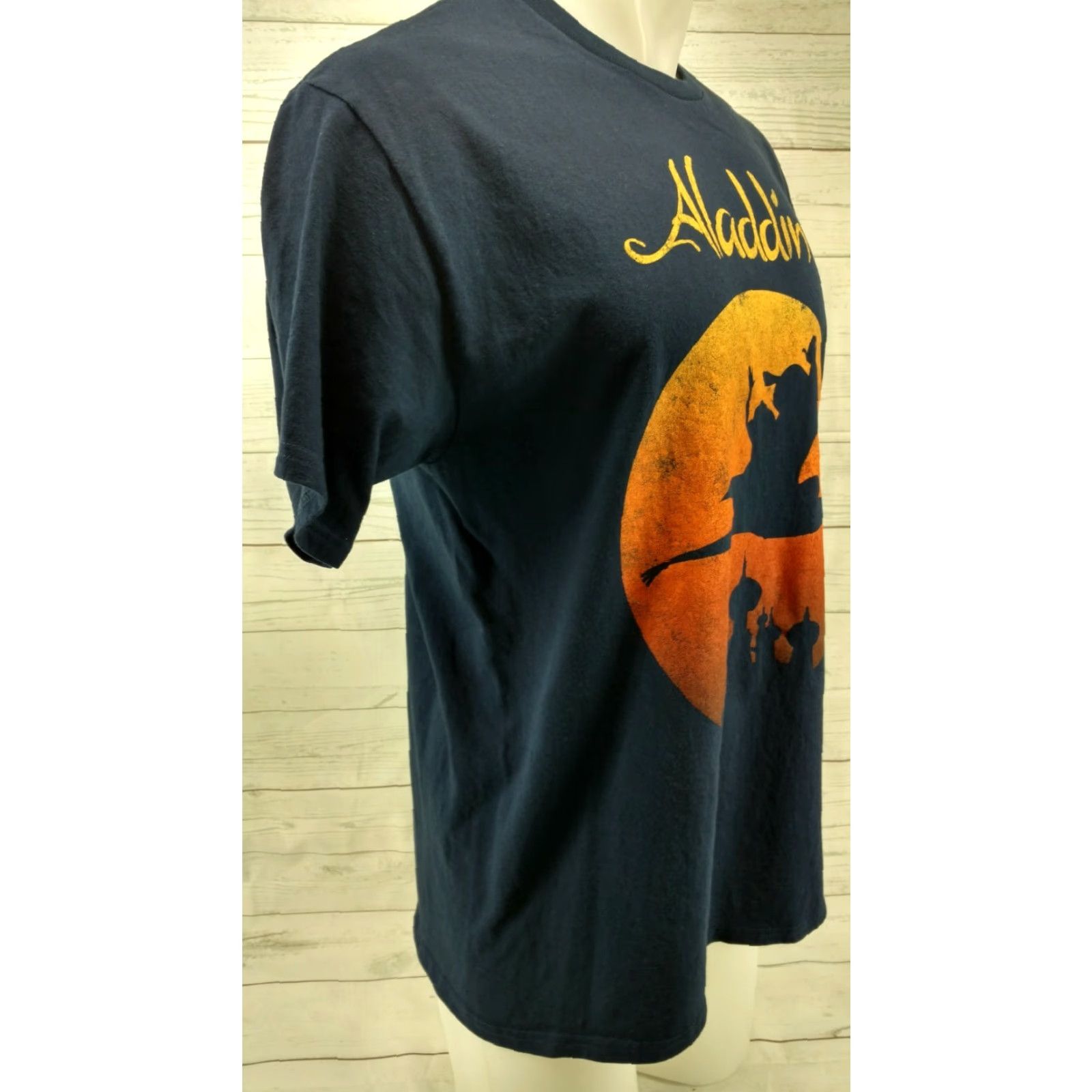 Disney Disney Aladdin Magic Carpet Silhouette Men's Short Sleeve Cotton T-shirt Large Size US L / EU 52-54 / 3 - 4 Thumbnail