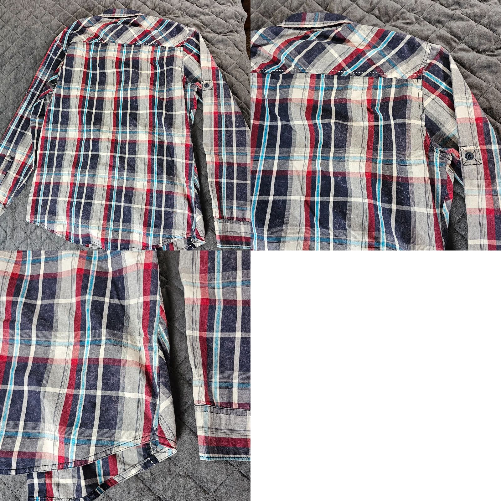 Vintage Helix Men’s Button Shirt Blue Plaid Size Medium Athletic Fit Pockets Western Size US M / EU 48-50 / 2 - 8 Thumbnail