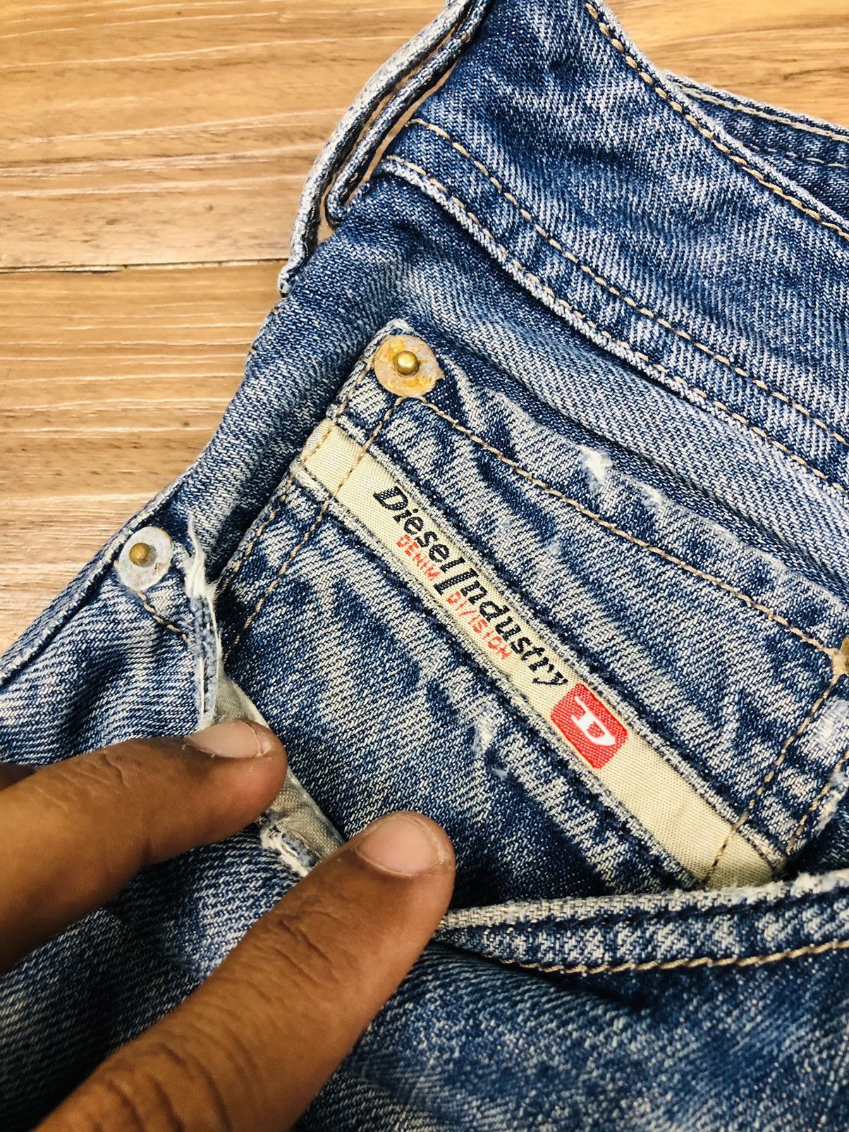 Diesel Diesel Industry Distress Jeans (33) Size US 31 - 9 Thumbnail