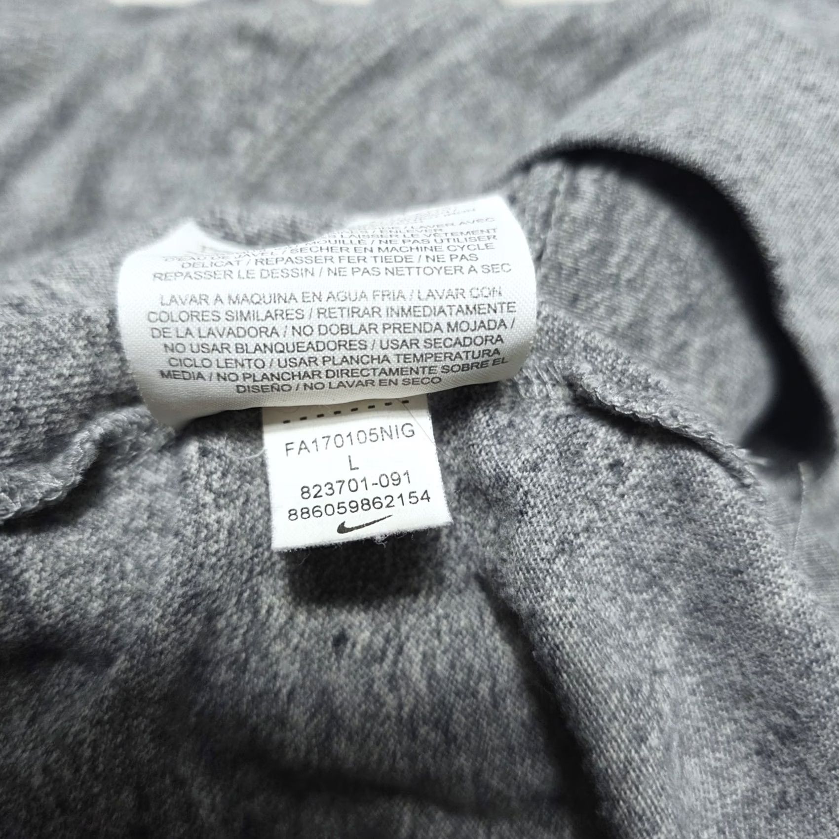Nike Nike Women's Sportswear Carbon Heather Sail Hoodie Size L Front Pocket Hoodie Womens Mens? Size L / US 10 / IT 46 - 7 Thumbnail