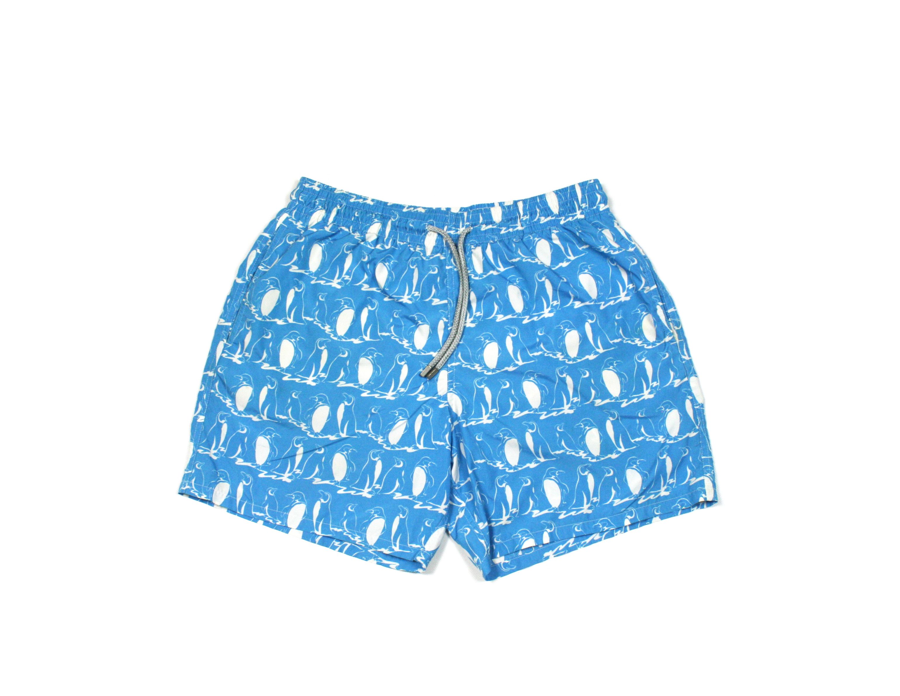 Vilebrequin Penguins Printed Packable Swim Shorts Size US 34 / EU 50 - 1 Thumbnail