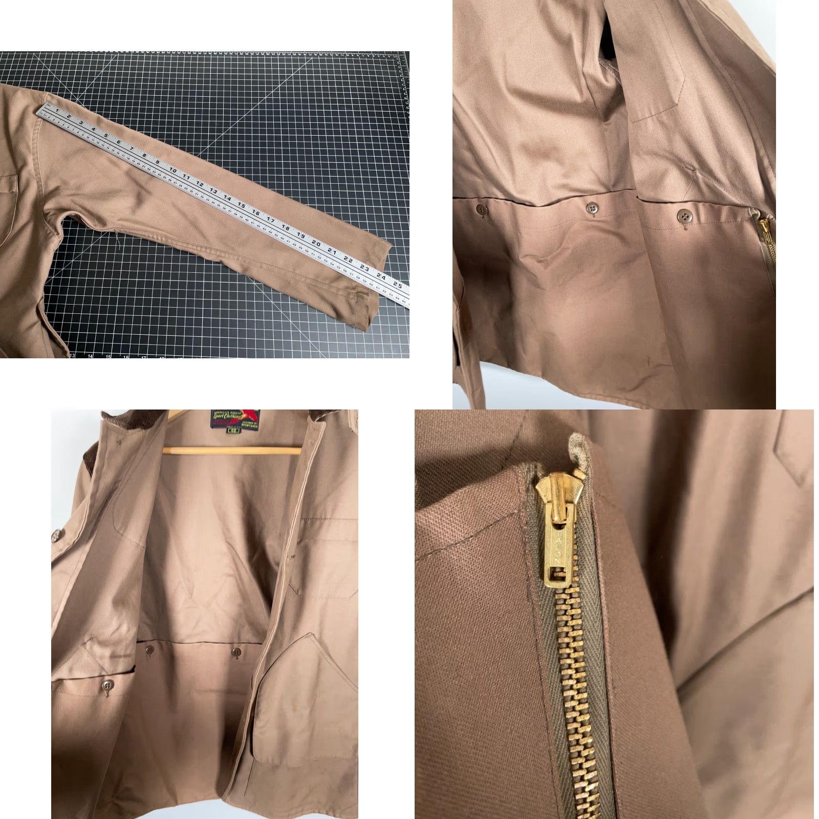 Vintage VINTAGE 10X MFG CO Shooting Jacket Men 42 Large Brown Talon Zip Game Pocket Hunting Jacket Size US XS / EU 42 / 0 - 8 Thumbnail