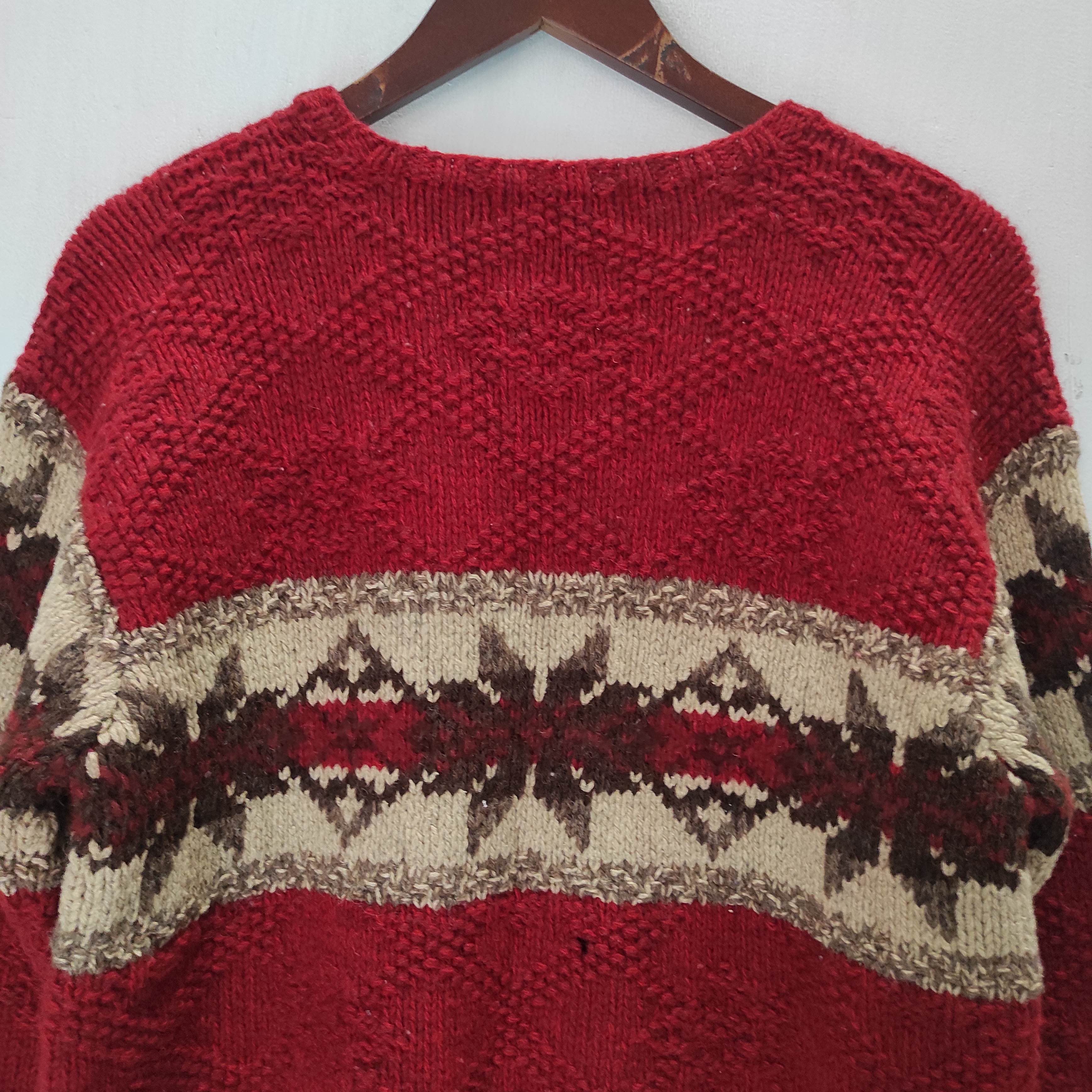 Polo Ralph Lauren Vintage Polo Ralph Lauren Hand Knit Wool Sweater Size US M / EU 48-50 / 2 - 11 Thumbnail