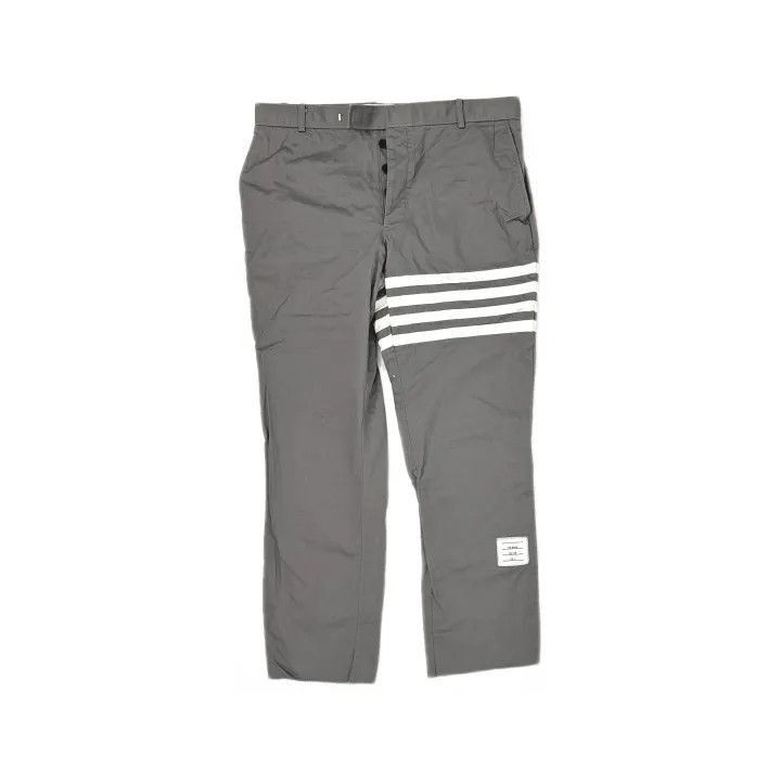 Thom Browne Thom Browne Gray Striped Casual Pants -2507 Size US 26 / EU 42 - 8 Thumbnail
