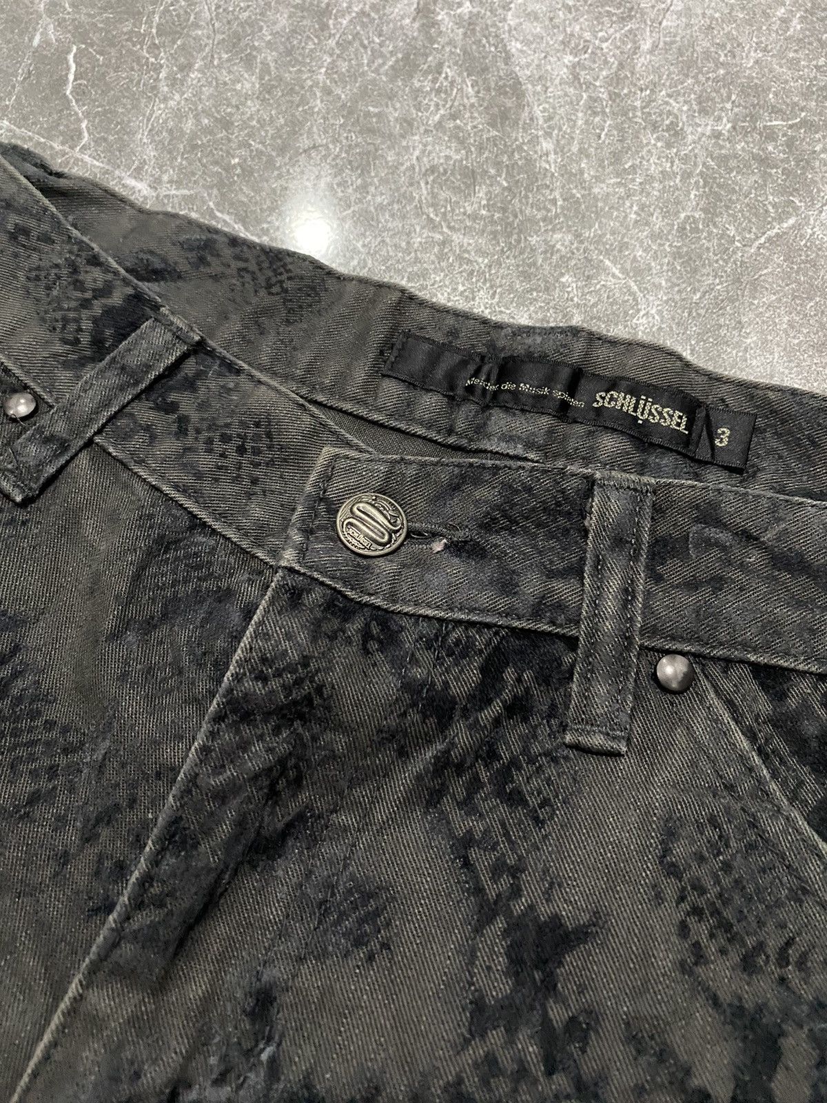 If Six Was Nine SCHUSSEL Snake Print Flared Jeans mens Size US 32 / EU 48 - 5 Thumbnail