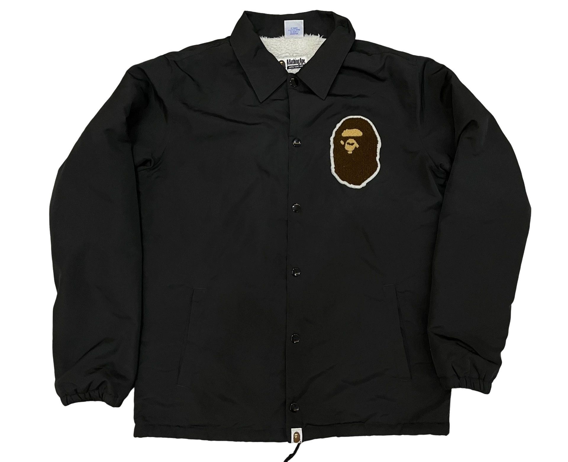 Bape × Champion A Bathing Ape x Champion Sherpa Lined Coach Jacket Size M Size US M / EU 48-50 / 2 - 1 Thumbnail