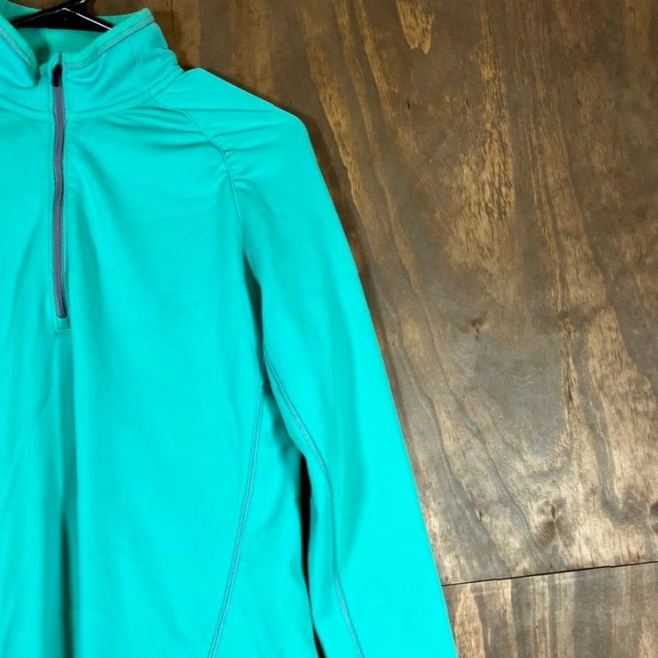 Vintage Cabela's Womens Sweater Teal 1/4 Zip Long Sleeve Fleece Thumb Holes Stretch S Size S / US 4 / IT 40 - 5 Thumbnail