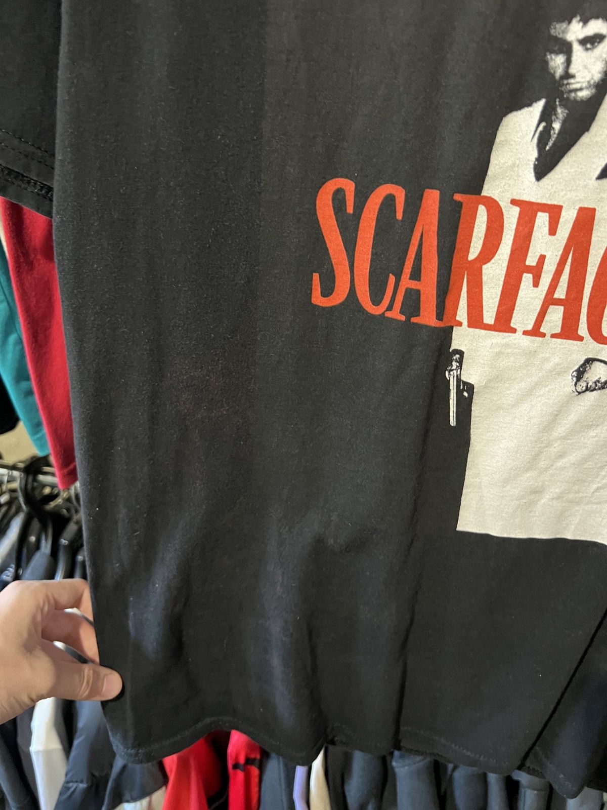 Band Tees VINTAGE SCARFACE TONY MONTANA MOVIE PROMO T SHIRT SIZE S AOP Size US S / EU 44-46 / 1 - 3 Thumbnail