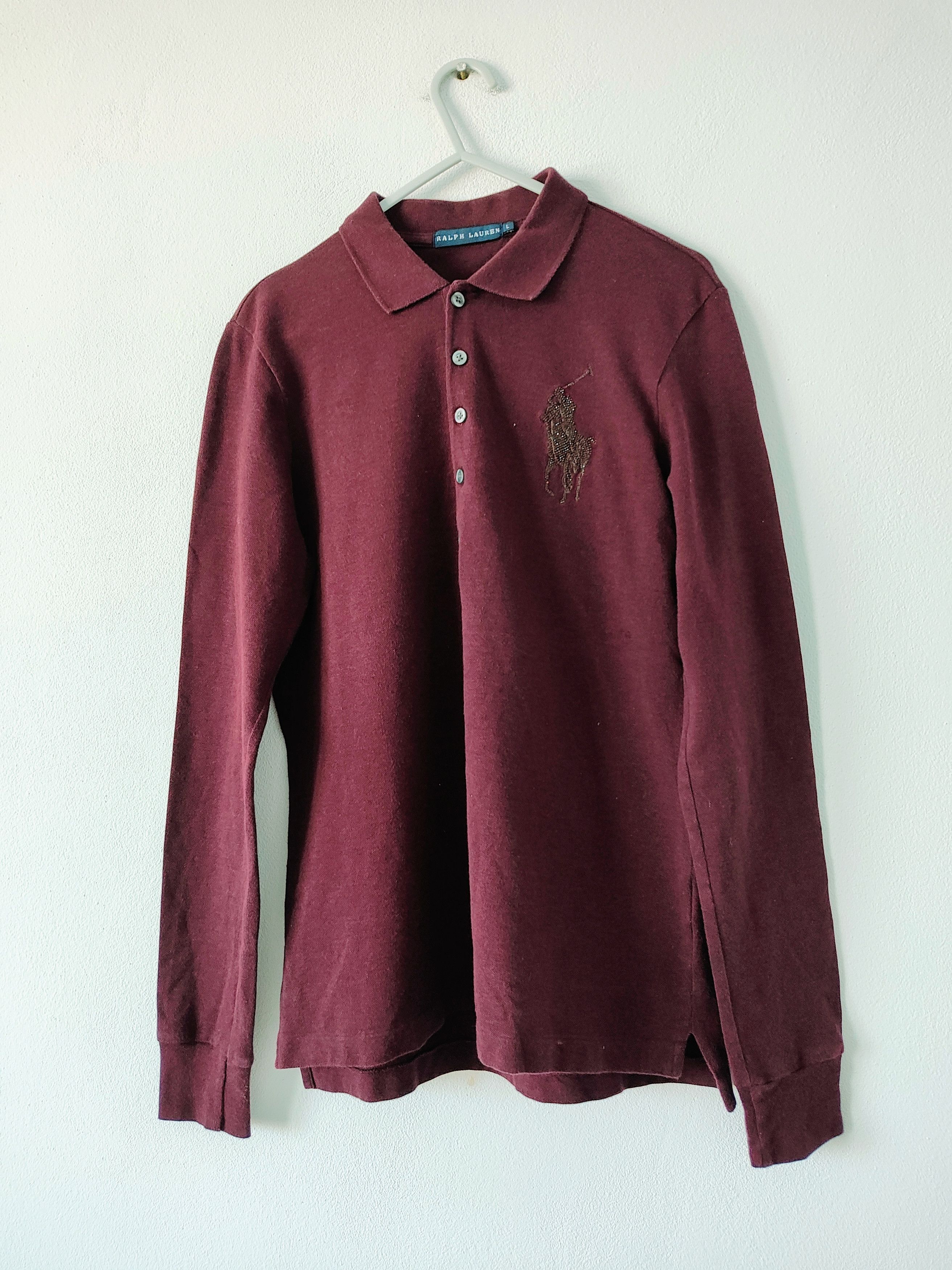 Polo Ralph Lauren × Ralph Lauren BEADED LOGO LONGSLEEVE Size L / US 10 / IT 46 - 1 Thumbnail