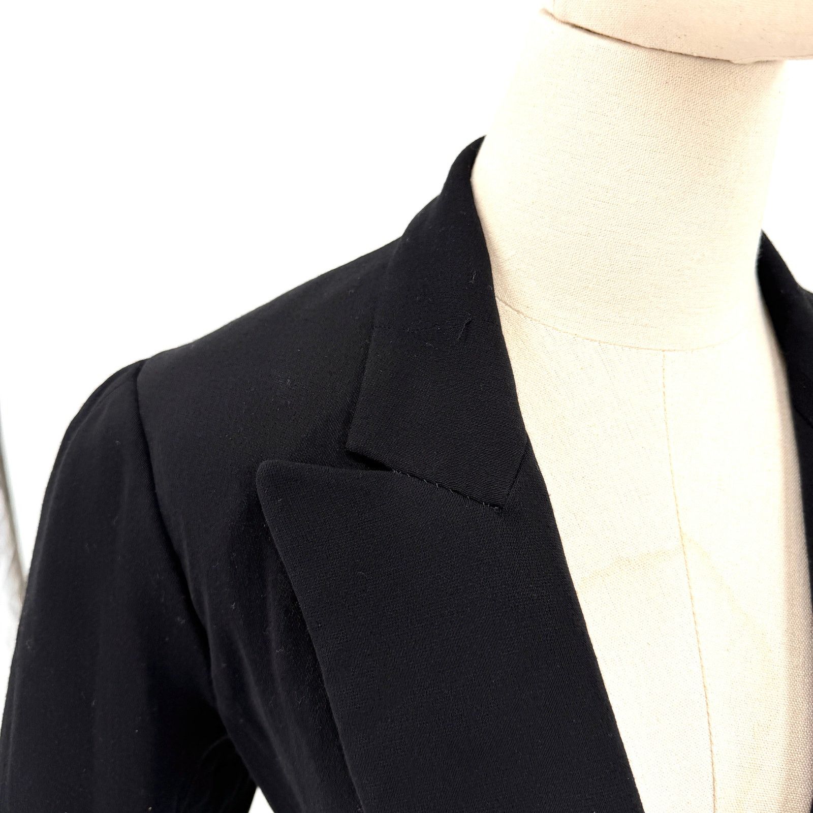 Vintage Lolita Lempicka Black 100% Wool Puff Sleeve Blazer Size L / US 10 / IT 46 - 2 Thumbnail