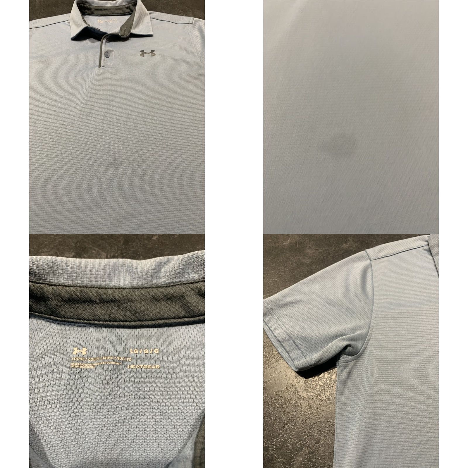 Under Armour Under Armour Golf Polo Shirt Light Blue Men's Large Short Sleeve Moisture Wicking Size US L / EU 52-54 / 3 - 4 Thumbnail
