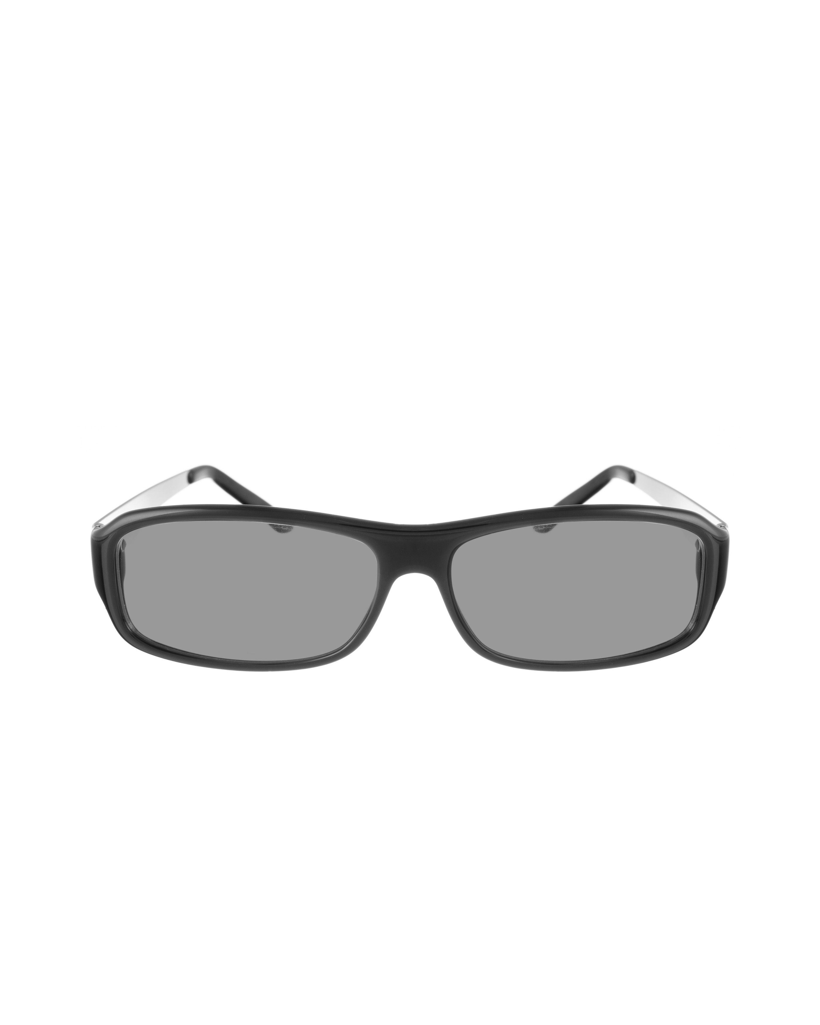 Yves Saint Laurent Yves Saint Laurent 00s Black & Silver Rectangular Sunglasses Size ONE SIZE - 2 Thumbnail