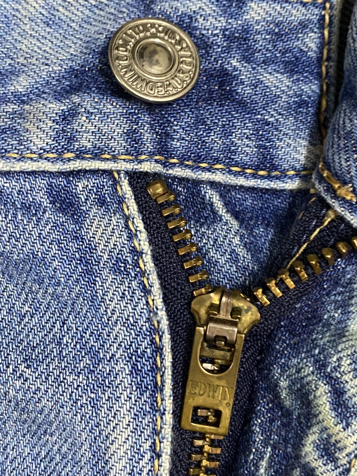 Edwin Vintage Edwin US Classic Blue Wash Distressed Jeans Size US 32 / EU 48 - 9 Thumbnail