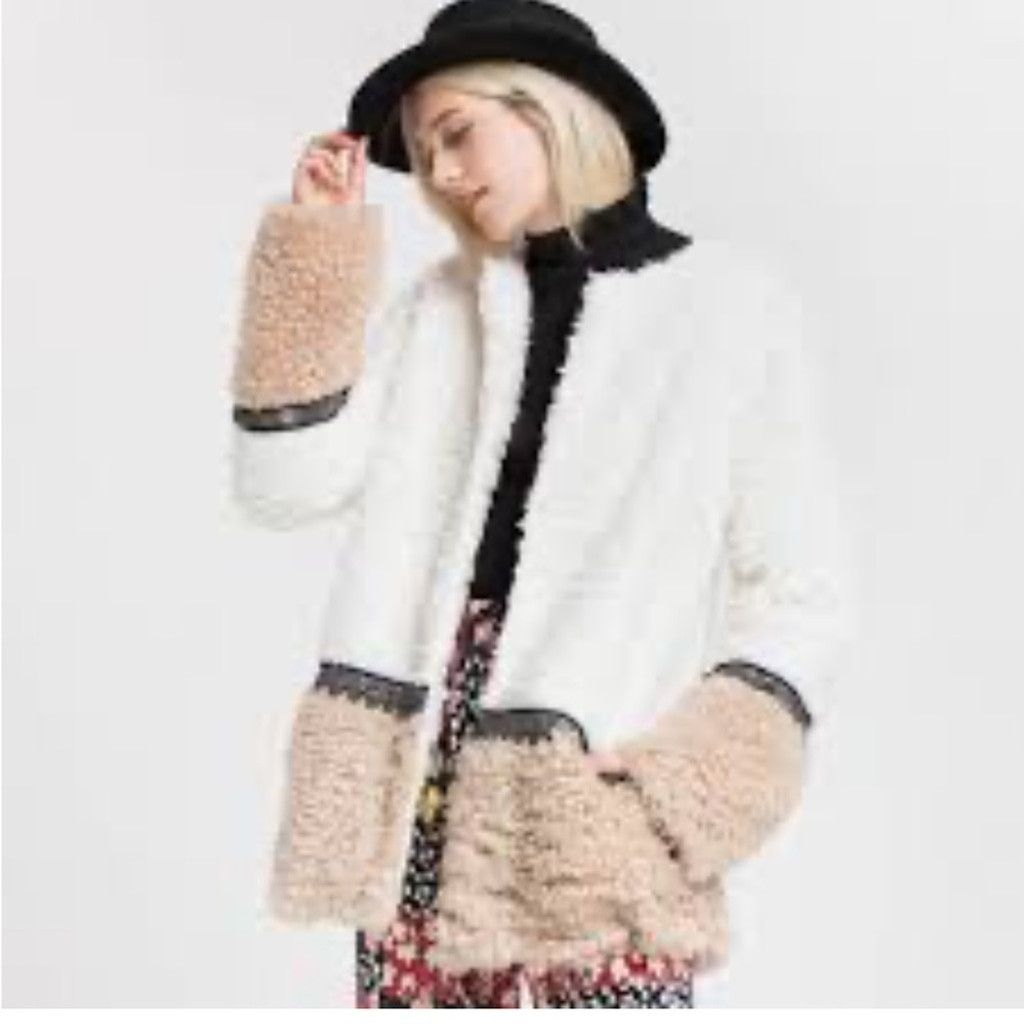 Other Endless Rose Boho Sherpa Teddy Cream Tan Jacket Large Size L / US 10 / IT 46 - 1 Thumbnail