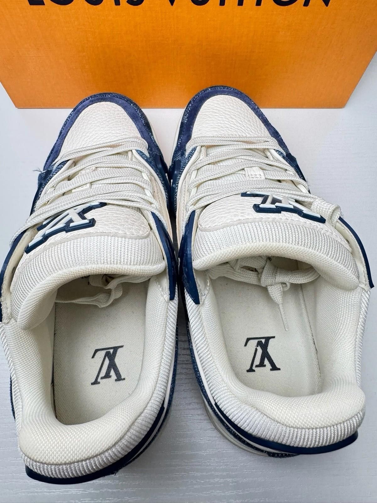 Louis Vuitton Louis Vuitton LV Trainer Blue Denim Women’s SZ 5 US (LV 3) Size US 5 / IT 35 - 5 Thumbnail