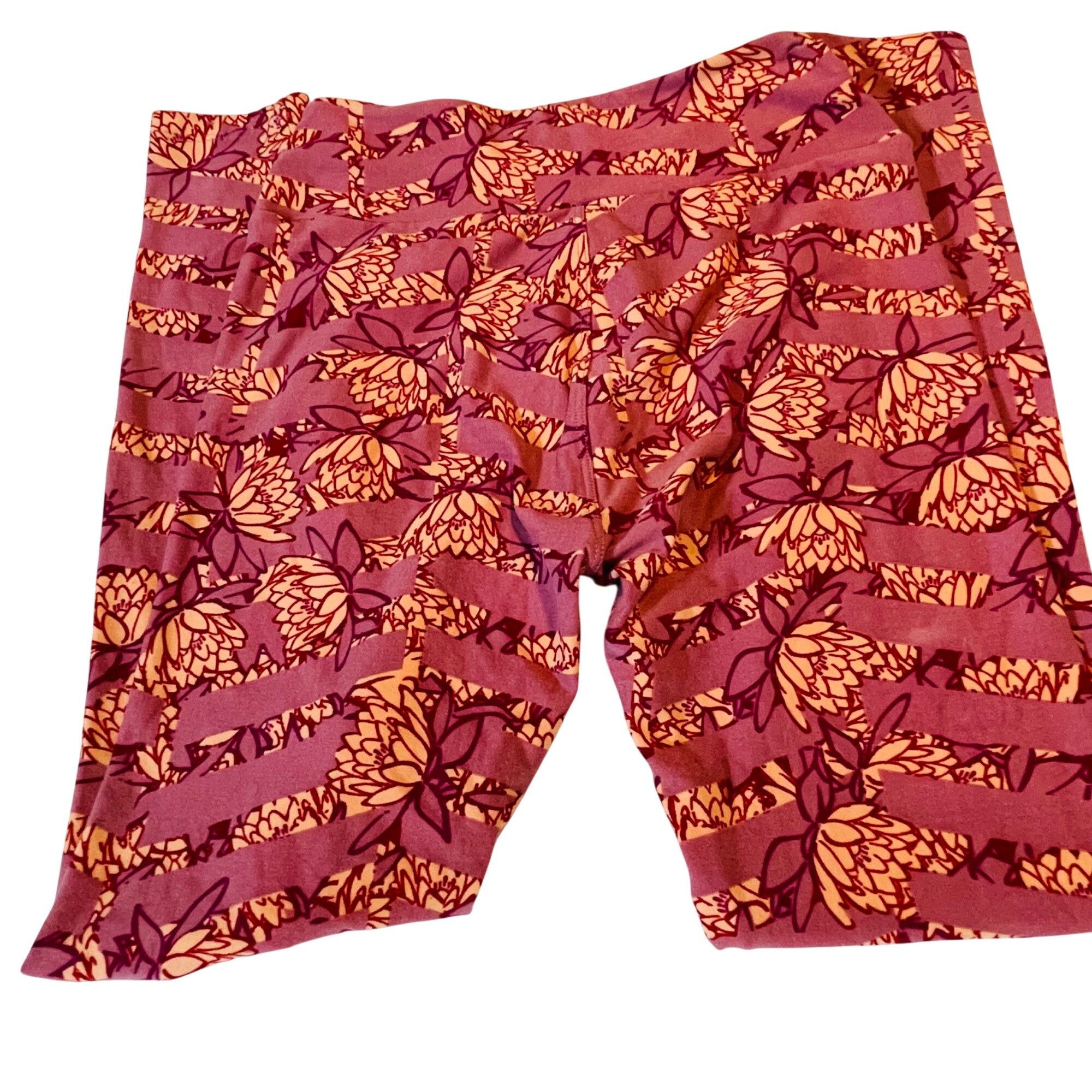 Other Lularoe Womens Floral Patterned Leggings One Size Size 28" / US 6 / IT 42 - 3 Thumbnail