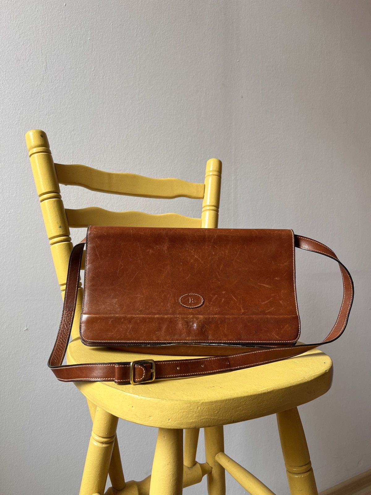 Bally Vintage Bally Brown Leather Shoulder Bag Size ONE SIZE - 8 Thumbnail