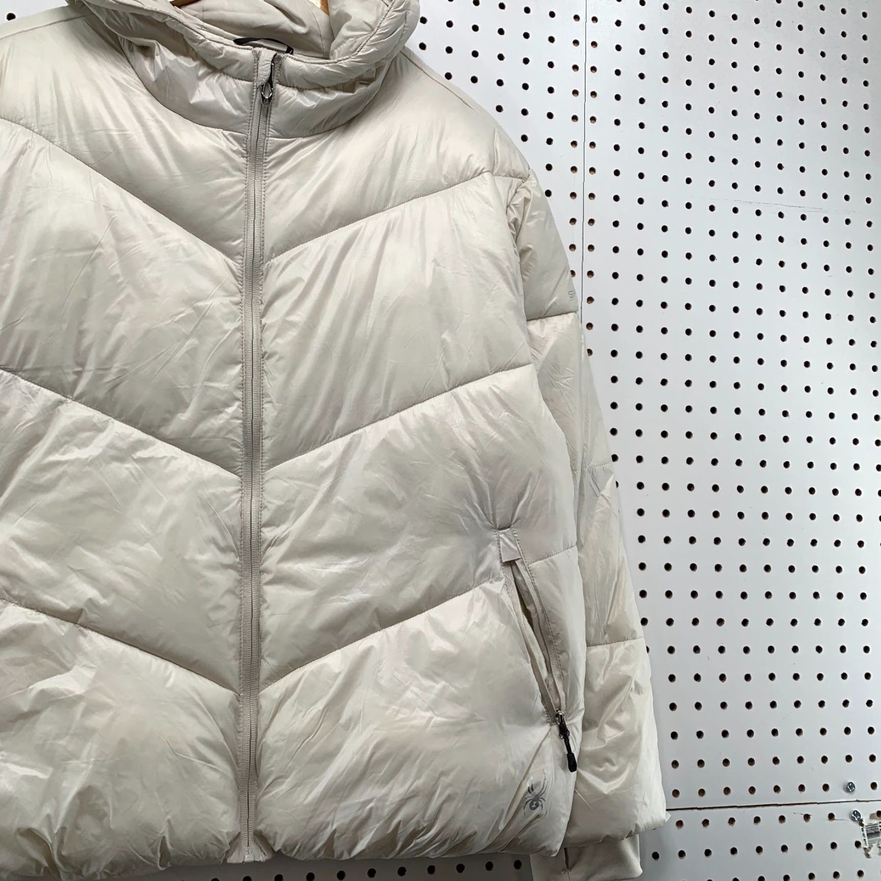 Spyder Spyder Jacket Puffer Hooded Womens L Ivory Lightweight Warm NWT 23.5x26 - NEW, Regular, Size L, Ironed? Size L / US 10 / IT 46 - 6 Thumbnail