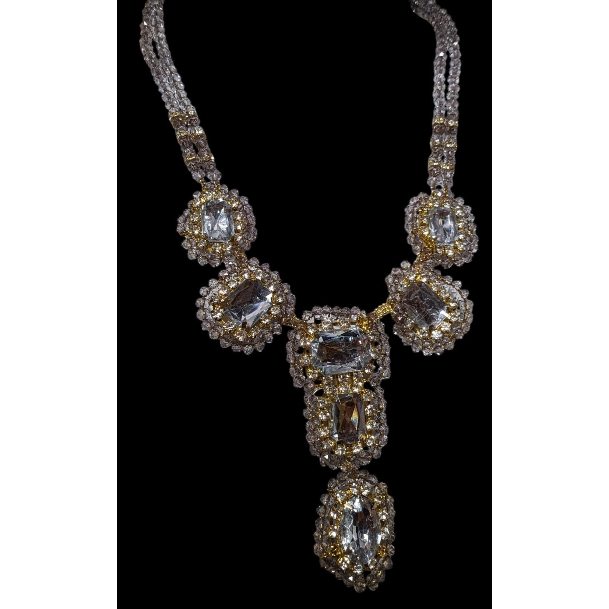 Other Vintage Glam Chunky Gemmed Statement Necklace Size ONE SIZE - 4 Thumbnail