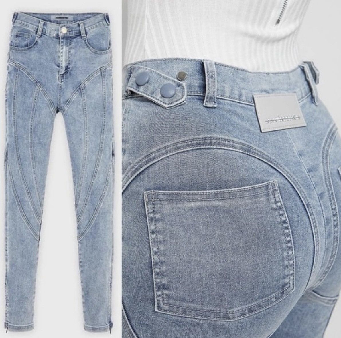 Maniere De Vior Maniere De Voir Contour Seam Jeans Size 4 Size 27" / US 4 / IT 40 - 2 Thumbnail