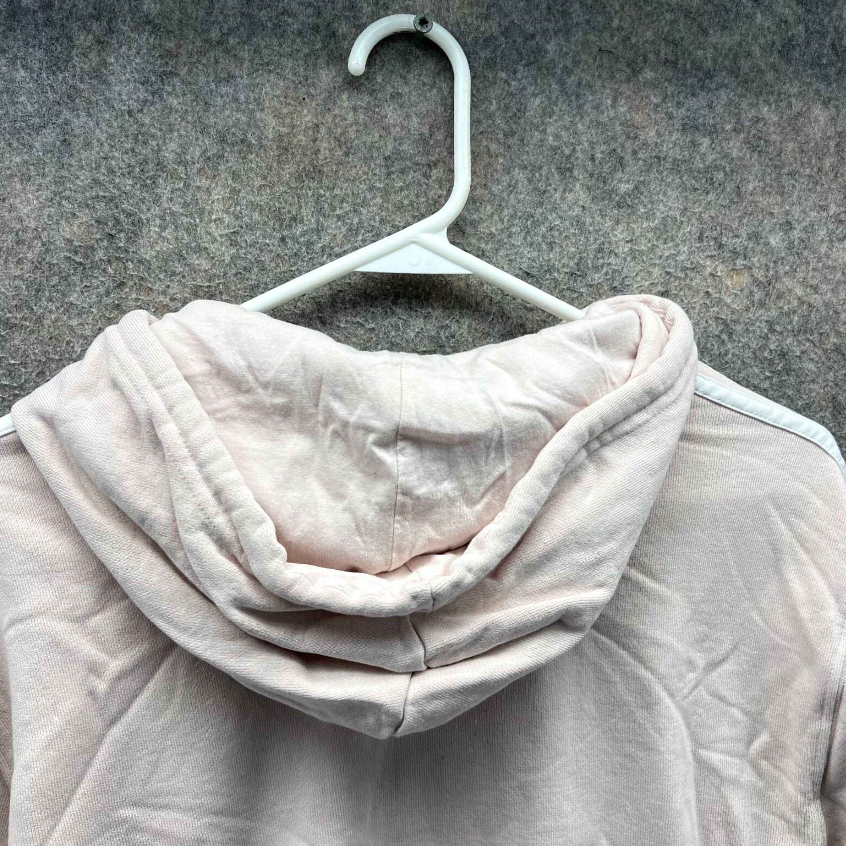 Adidas Adidas Hoodie Women Small Pink Striped 3-Stripe French Terry Pullover Sweatshirt Fall Winter 3-Stripe Logo Mens Women Boys Girls Size S / US 4 / IT 40 - 2 Thumbnail