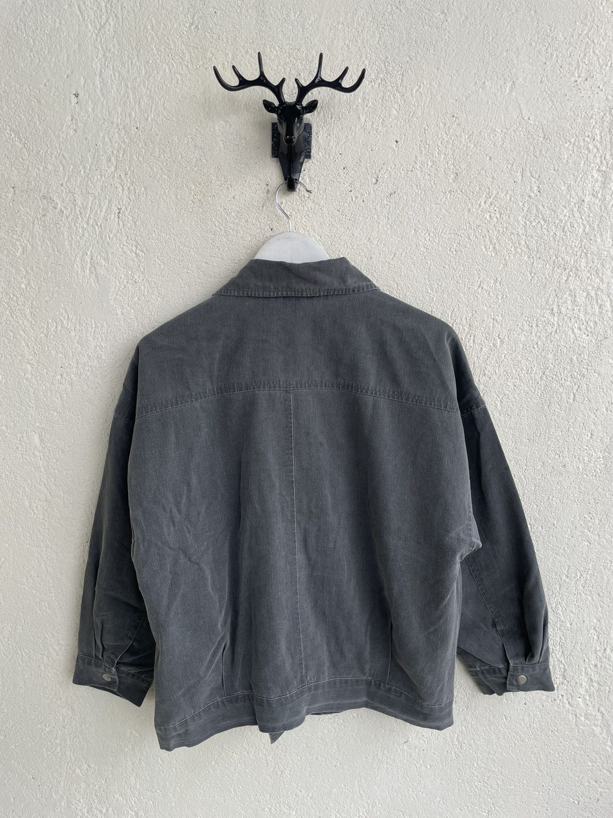 If Six Was Nine 2000s Coco Grey Asymmetrical Zip Jacket Biker Y2K LGB Under Size US XL / EU 56 / 4 - 6 Thumbnail