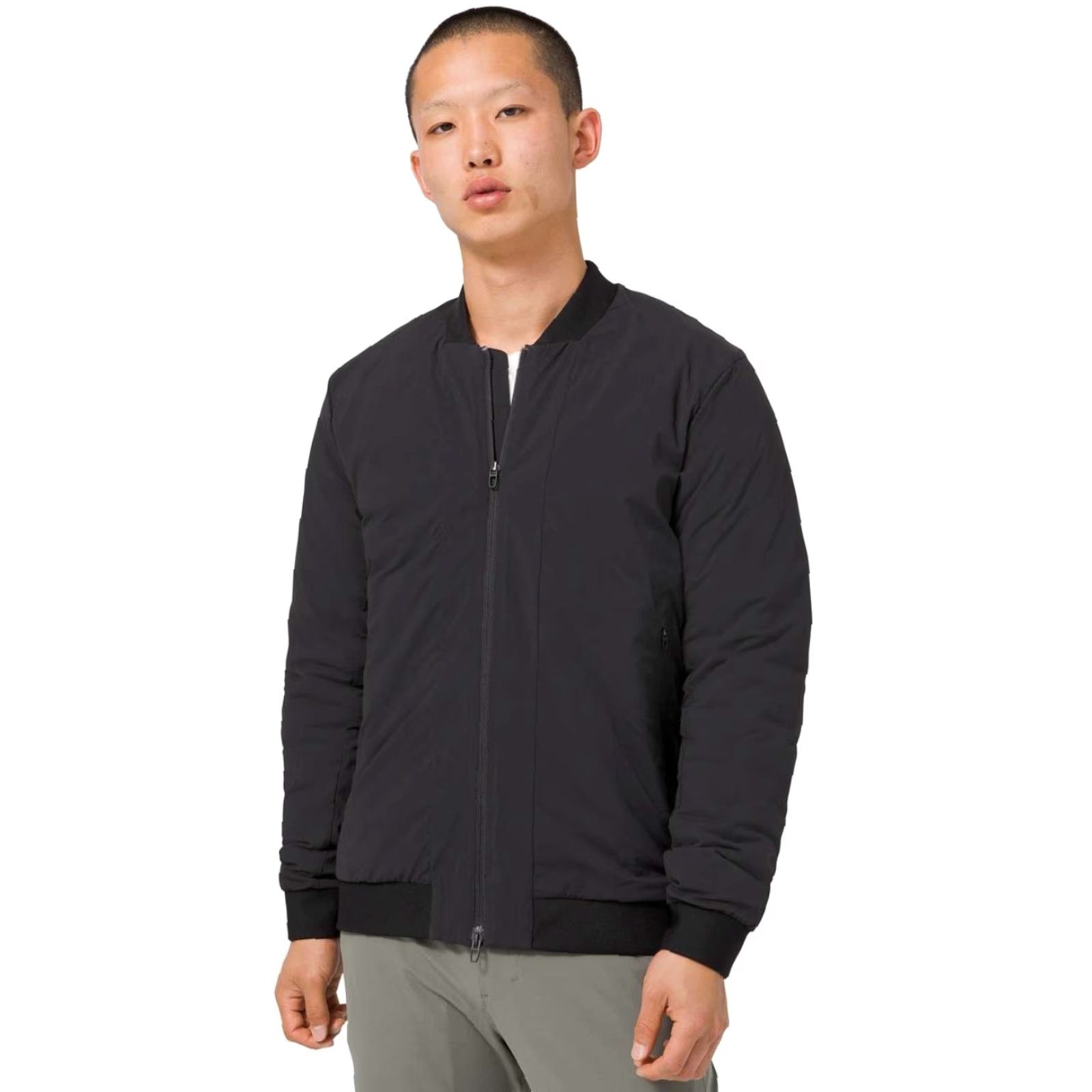 Lululemon Lululemon Intermission Bomber Jacket Men L Black 700 Fill Goose Down Jacket Nylon Zip Pockets Quilted Logo Size US L / EU 52-54 / 3 - 2 Thumbnail