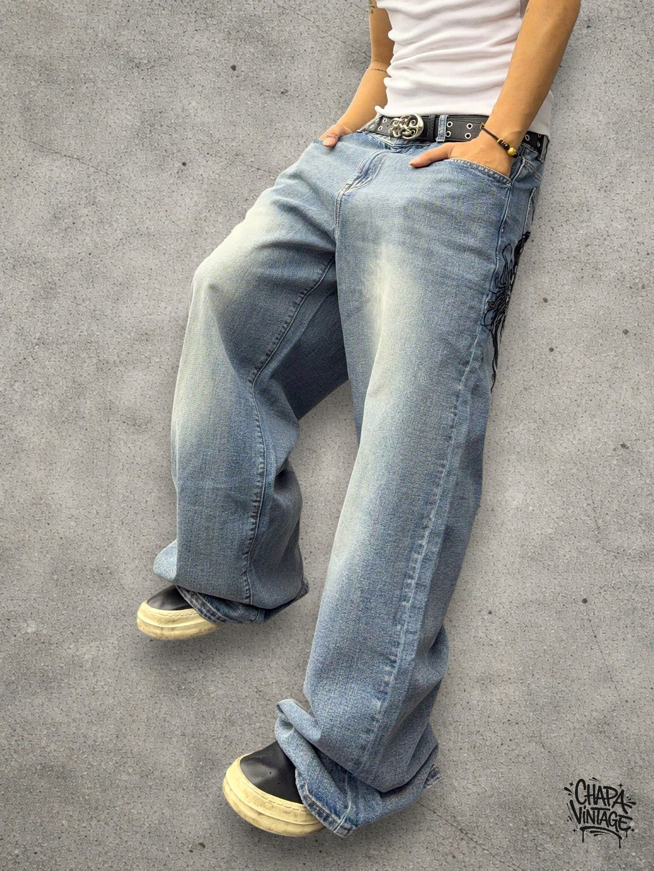 Japanese Brand Washed light jeans Size US 32 / EU 48 - 3 Thumbnail