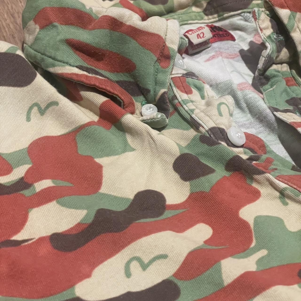 Evisu VINTAGE EVISU YAMANE 100% cotton camo polo shirt Size US L / EU 52-54 / 3 - 6 Thumbnail