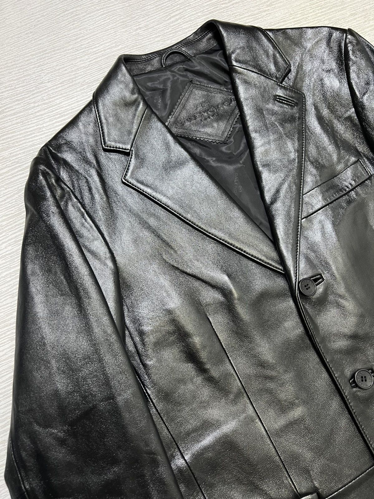 Balenciaga Balenciaga - Vintage - 1997 - Leather Blazer Size US L / EU 52-54 / 3 - 5 Thumbnail