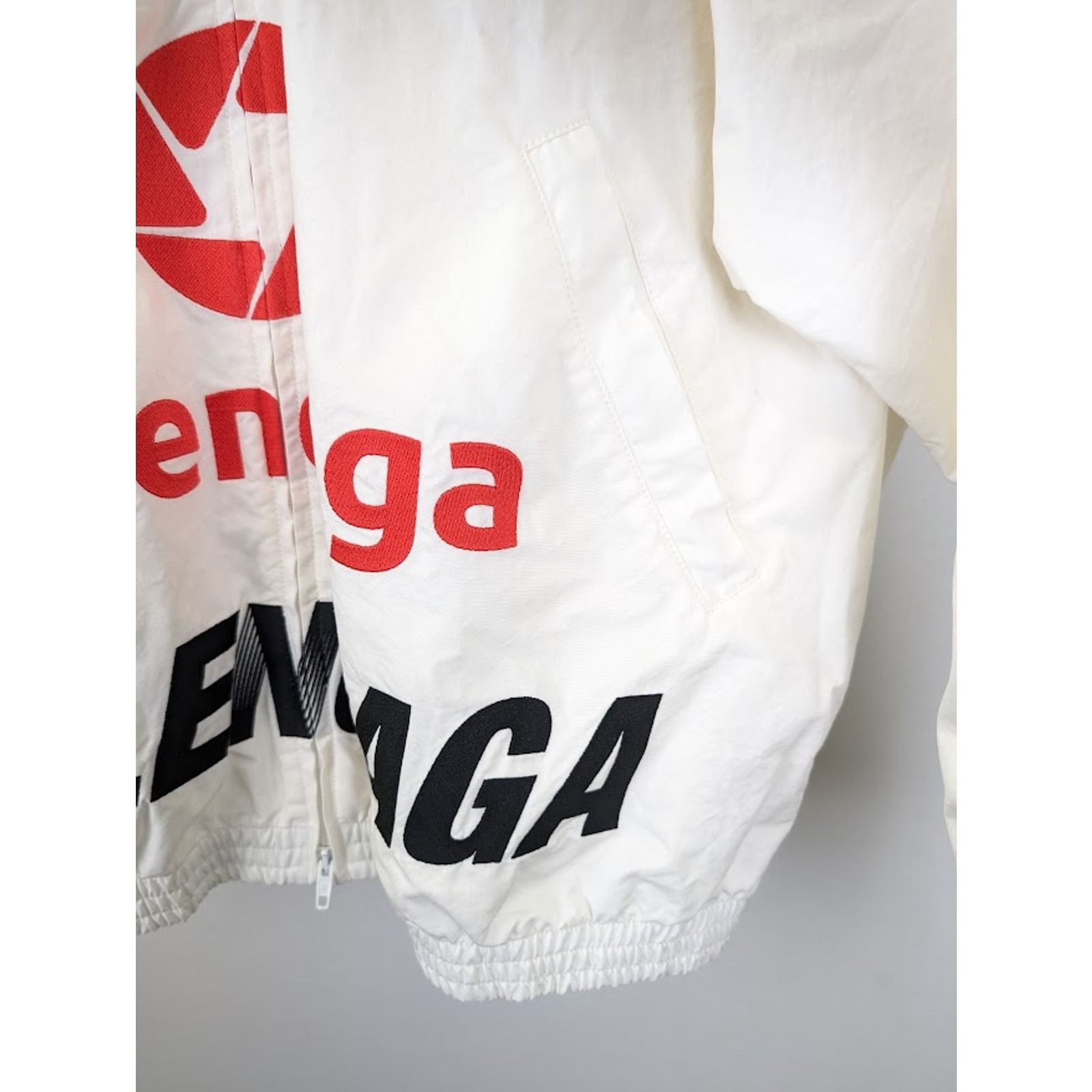 Balenciaga o1rshd1 Micro Cotton Canvas Top League Tracksuit Jacket Whit Size US XL / EU 56 / 4 - 9 Thumbnail
