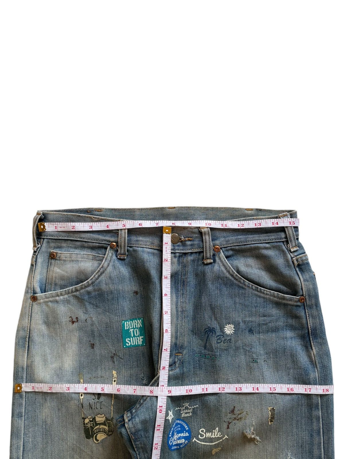 Lee Vintage Lee Riders Talon 42 Mud Wash Printed Baggy Jeans Size US 31 - 10 Thumbnail