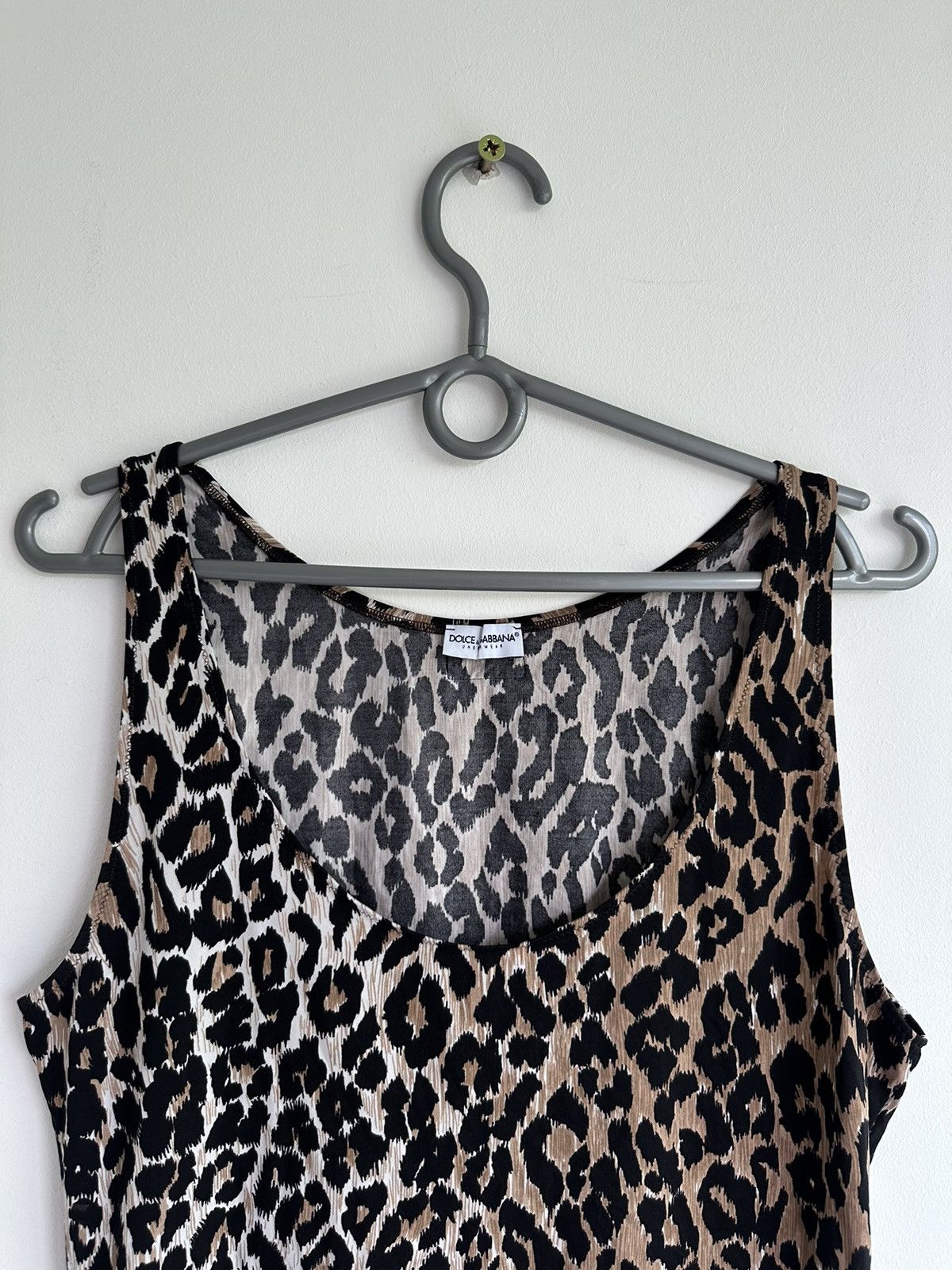 Dolce & Gabbana 00s Dolce & Gabbana Leopard Print Stretch Tank Top Size M/L Size M / US 6-8 / IT 42-44 - 4 Thumbnail