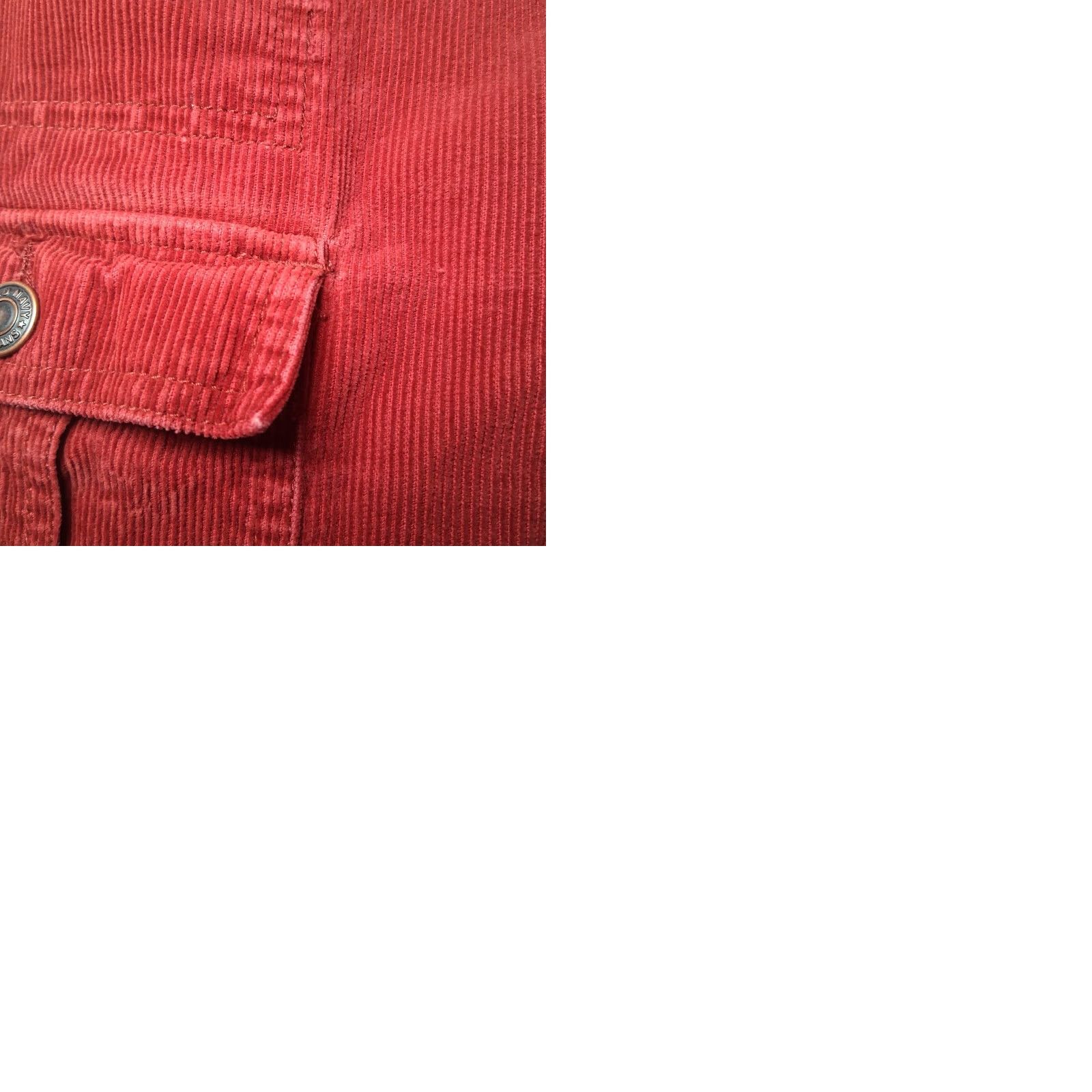 Old Navy VINTAGE Old Navy Corduroy Pants Women 6 Rust Cargo Button Fly Distressed Frayed Hem Casual Everyday Pants Womens Size 28" / US 6 / IT 42 - 11 Thumbnail
