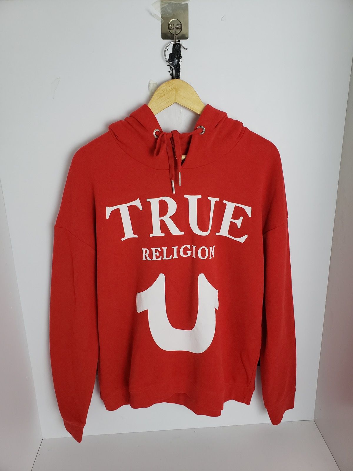 Pre-owned True Religion X Vintage True Religion Hoodie Pullover In Red