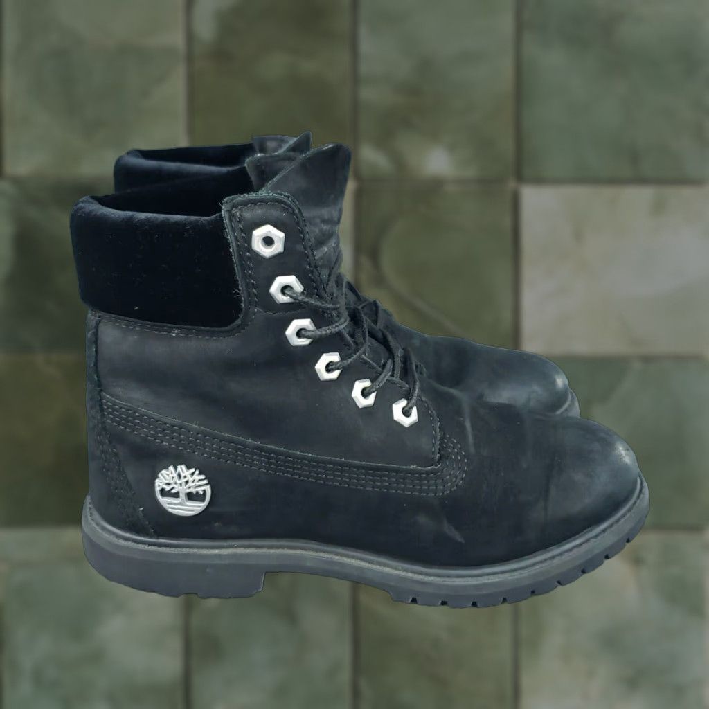 Timberland Timberland Waterproof Boots Womens Black Leather Velvet Size 6 Size US 4 / IT 34 - 1 Thumbnail