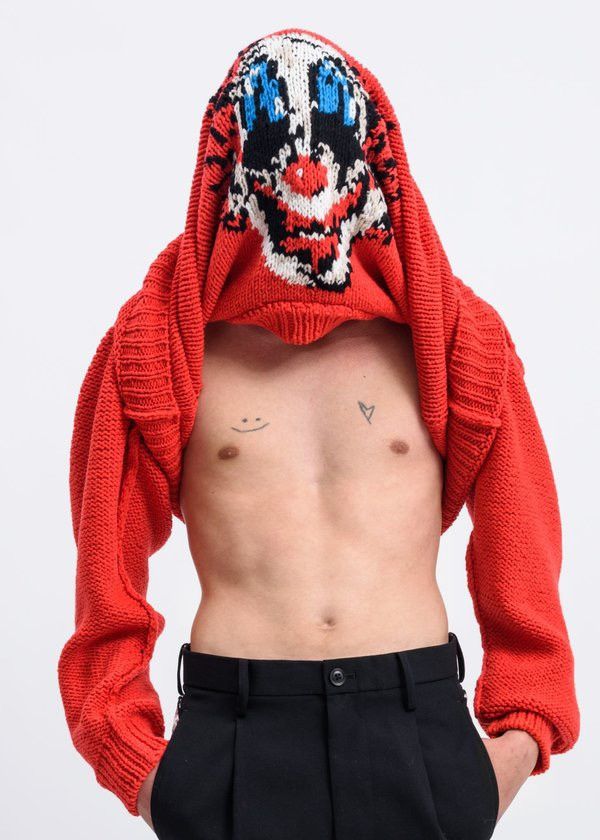 Doublet Hand Knit Jacquard Pullover Sweater - Red ? | Grailed