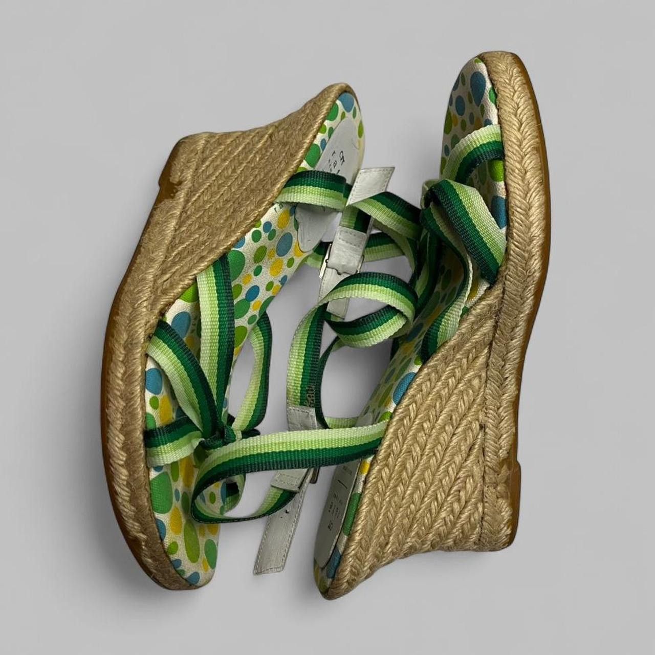 Other green / yellow polka dot rafē wedges ankle ribbon size 9 Size US 9 / IT 39 - 5 Thumbnail